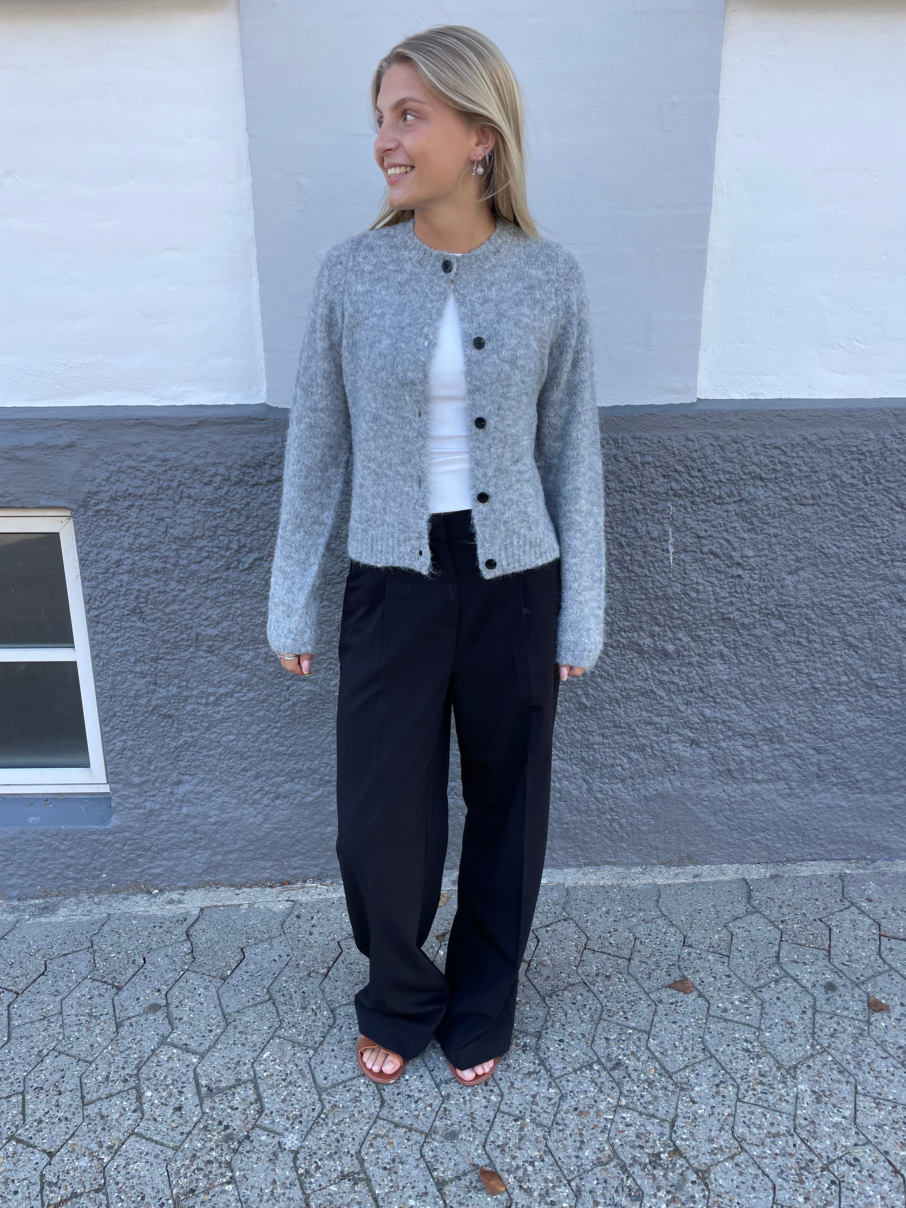 VMNOVAH Knit Cardigan - Medium Grey Melange